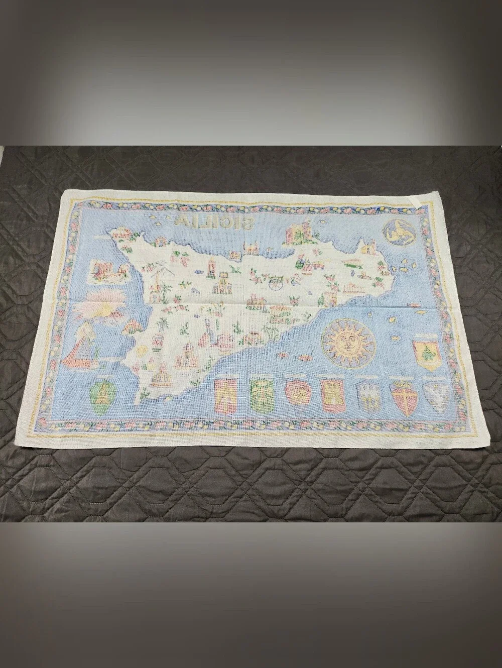 Sicilia cotton tea towel souvenir 100% cotone (cotton)